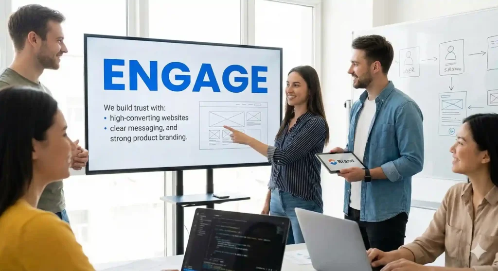 team meeting discussing growth engagement on board