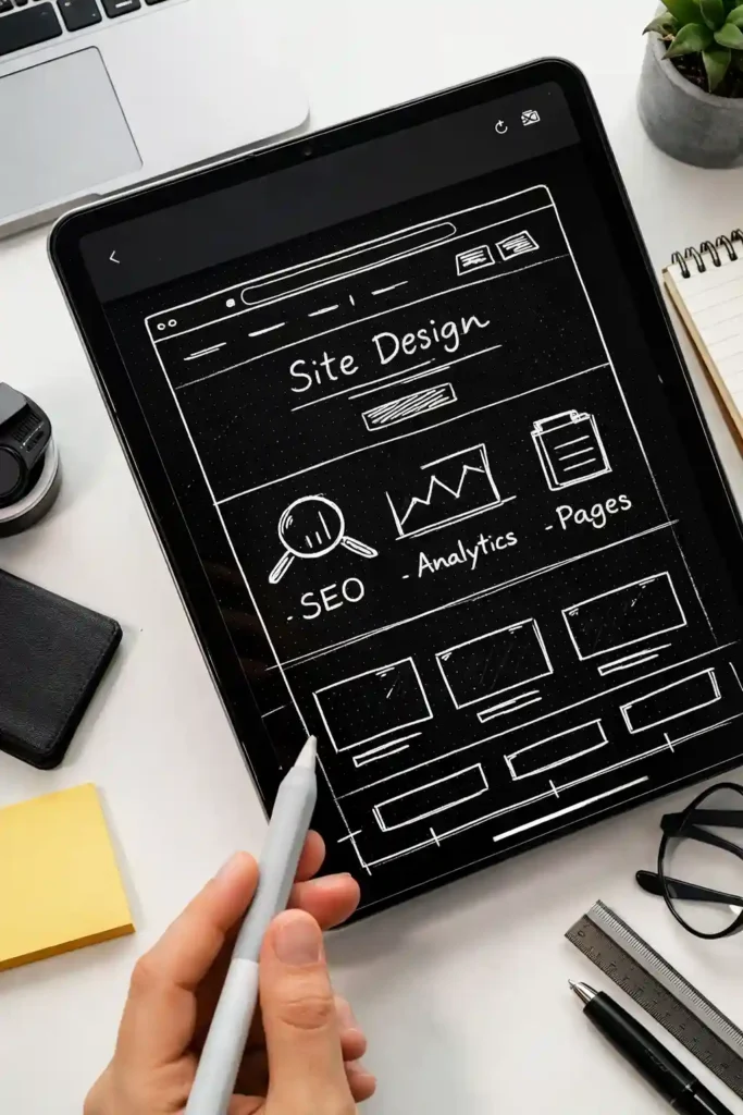 website design analytics on ipad
